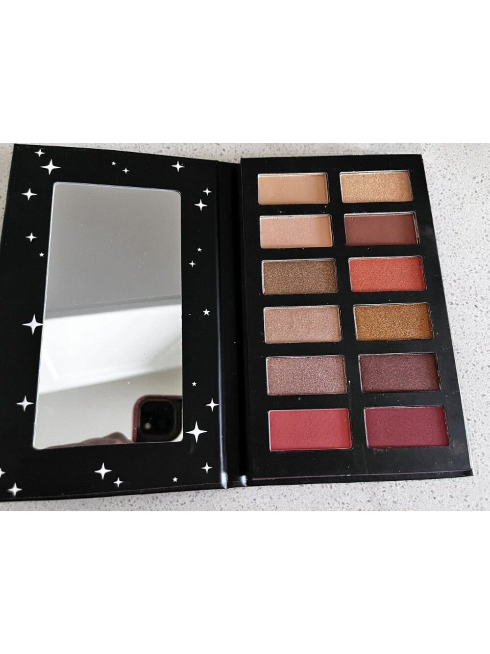 Hot Topic Coffin Roses eyeshadow palette 12 shades matte & shimmer brown neutral